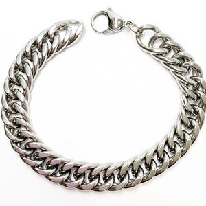 Men Stainless Steel Curb Chain Link Bracelet